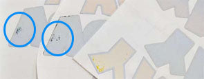 Too much pressure can cause incomplete transfers with Neenah paper. Fig 3.