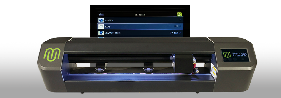 MUSE M Series and Artisan vinyl cutters can be used with USB-C laptops via Wifi.