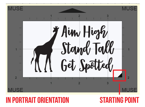 Create space design mat in Portrait mode